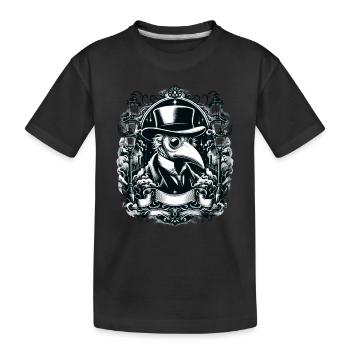 Spooky Halloween Horror Plague Doctor - Kids' Premium Organic T-Shirt - black - Front