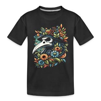 Spooky Halloween Horror Plague Doctor - Kids' Premium Organic T-Shirt - black - Front