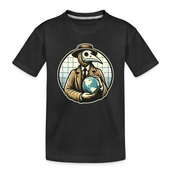 Spooky Halloween Horror Plague Doctor - Kids' Premium Organic T-Shirt - black - Front