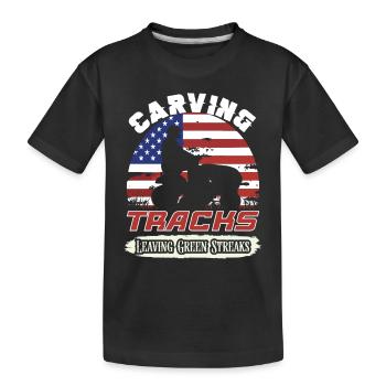 Tondeuse à gazon Tondeuse à gazon de course Tondeuse à gazon de course - T-shirt bio Premium Enfant - noir - Devant