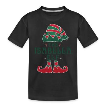 The Isabella Elf Pajama for Funny Christmas - Kids' Premium Organic T-Shirt - black - Front