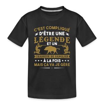 Compliqué D Etre Une Légende - T-shirt bio Premium Enfant - noir - Devant