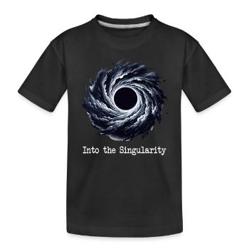 Astrophysik-Enthusiast in die Singularität - Kinder Premium Bio T-Shirt - Schwarz - Vorne
