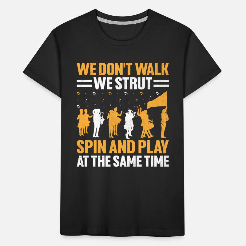Marching Band Sayings Funny Marching Instruments Kids' Premium Organic T-Shirt