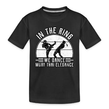 Sur le ring, on danse l’élégance du muay thaï - T-shirt bio Premium Enfant - noir - Devant