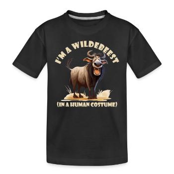 Ich Bin Ein Gnu Witziges Halloween Kostüm Gnu - Kinder Premium Bio T-Shirt - Schwarz - Vorne