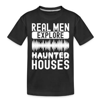 Enquêteur paranormal Chasse aux fantômes - T-shirt bio Premium Enfant - noir - Devant