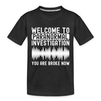 Enquêteur paranormal Chasse aux fantômes - T-shirt bio Premium Enfant - noir - Devant