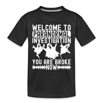 Enquêteur paranormal Chasse aux fantômes - T-shirt bio Premium Enfant - noir - Devant
