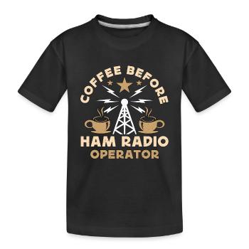 Opérateur radio amateur Opérateur de café amateur de café - T-shirt bio Premium Enfant - noir - Devant