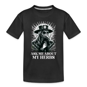 Spooky Halloween Horror Plague Doctor - Kids' Premium Organic T-Shirt - black - Front