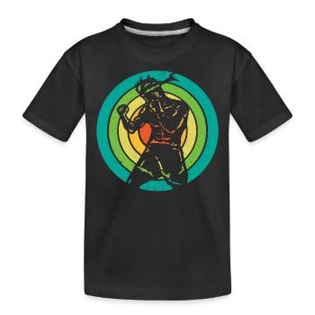 Muay Thai - Kids' Premium Organic T-Shirt - black - Front