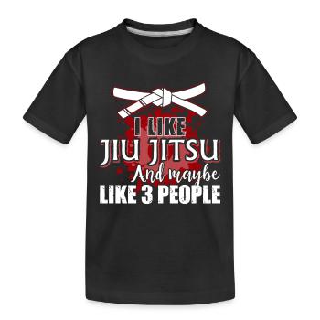 Jiu Jitsu I Like Jiu Jitsu - Kids' Premium Organic T-Shirt - black - Front
