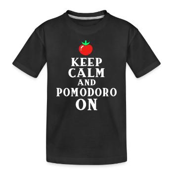 Zeitmanagement Pomodoro-technik-fokus - Kinder Premium Bio T-Shirt - Schwarz - Vorne