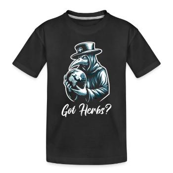Scary Halloween horror plague doctor - Kids' Premium Organic T-Shirt - black - Front