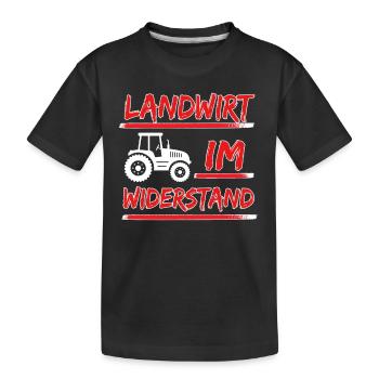 Bauern Protest und Landwirte Agrar Demo - Kinder Premium Bio T-Shirt - Schwarz - Vorne