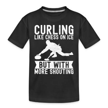 Joueurs de curling - T-shirt bio Premium Enfant - noir - Devant