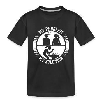 Forgeron Mon problème Ma mère de pictogramme Forger - T-shirt bio Premium Enfant - noir - Devant