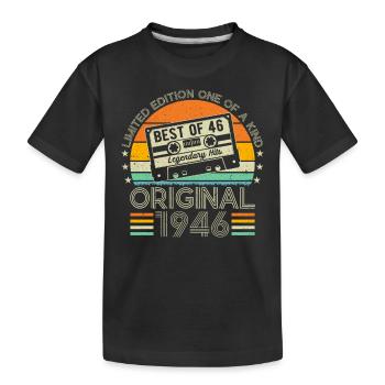 Millésime 1946 - Intemporel Légendaire - T-shirt bio Premium Enfant - noir - Devant