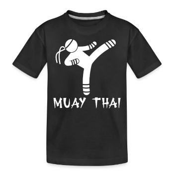 Muay Thai - Kids' Premium Organic T-Shirt - black - Front