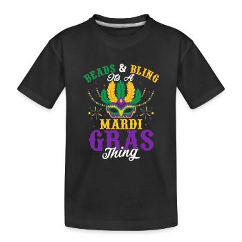 Perles & Bling c’est un Mardi Gras chose Party Carniv - T-shirt bio Premium Enfant - noir - Devant