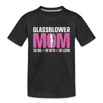 Glassblower Mom The Idol The Myth The Glassblowing - Kinder Premium Bio T-Shirt - Schwarz - Vorne