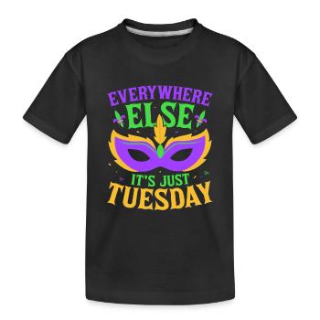 Partout ailleurs, c’est juste le mardi carnaval mardi g - T-shirt bio Premium Enfant - noir - Devant