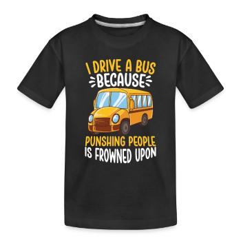 Funny School Bus Driver Appreciation anniversary - Kinder Premium Bio T-Shirt - Schwarz - Vorne