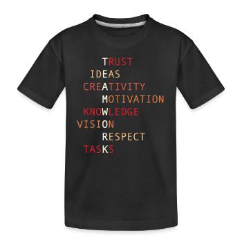 Teamwork - Kinder Premium Bio T-Shirt - Schwarz - Vorne