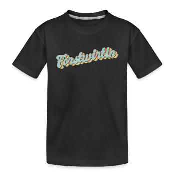 Förster Abschluss-Geschenk Forstwirtin - Kinder Premium Bio T-Shirt - Schwarz - Vorne
