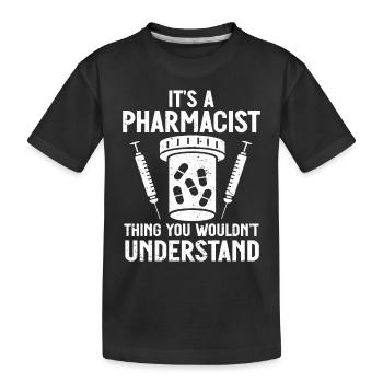 Apotheker Abschluss Medizin Apotheke - Kinder Premium Bio T-Shirt - Schwarz - Vorne