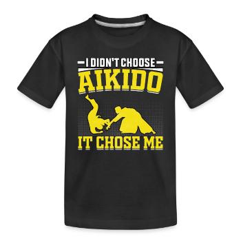 Je n’ai pas choisi l’Aïkido, c’est lui qui m’a choisi - T-shirt bio Premium Enfant - noir - Devant