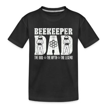 Papa apiculteur L’idole Le mythe L’apiculteur - T-shirt bio Premium Enfant - noir - Devant