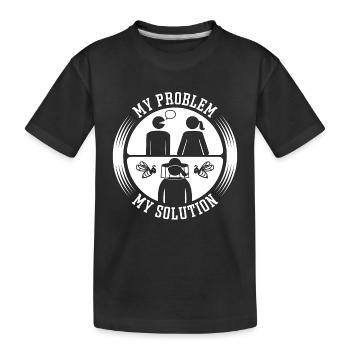 Apiculteur Mon problème Mon pictogramme Maman Apiculture - T-shirt bio Premium Enfant - noir - Devant