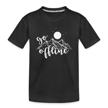 Aller hors ligne Randonnée Nature - T-shirt bio Premium Enfant - noir - Devant