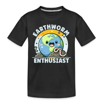 Lombriciculture Jardinage de vers de terre Vermiculture - T-shirt bio Premium Enfant - noir - Devant