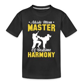 Aïkido Maman Maître de l’harmonie du coucher - T-shirt bio Premium Enfant - noir - Devant