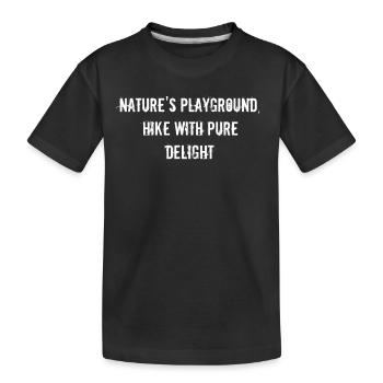 Randonnée - Terrain de jeu de la nature, randonnée avec pure - T-shirt bio Premium Enfant - noir - Devant