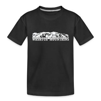 Wasatch Mountains Rocky Mountains Utah - Kinder Premium Bio T-Shirt - Schwarz - Vorne