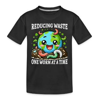Lombriciculture Jardinage de vers de terre Vermiculture - T-shirt bio Premium Enfant - noir - Devant