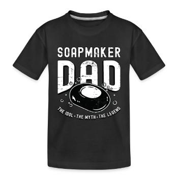 Papa savonnier L’idole Le mythe La saponification - T-shirt bio Premium Enfant - noir - Devant