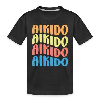 Aïkido - T-shirt bio Premium Enfant - noir - Devant