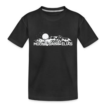 Mount Saint Elias, Alaska, Yukon Mountain, USA - Kids' Premium Organic T-Shirt - black - Front