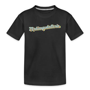 Designer Abschluss-Geschenk Mediengestalterin - Kinder Premium Bio T-Shirt - Schwarz - Vorne