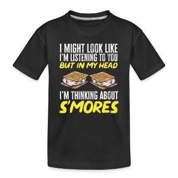 S'more Campfire Marshmallow Camping - T-shirt bio Premium Enfant - noir - Devant