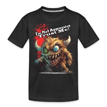 Je ne suis pas agressif croyez-moi, Humour, Spaß, Fun, - T-shirt bio Premium Enfant - noir - Devant