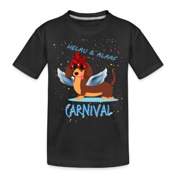 Dachshund, Carnival, Carnival, Helau, Alaaf, Angel - Kids' Premium Organic T-Shirt - black - Front