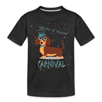 Gentleman, Dachshund, Carnival, Carnival, Helau Alaaf - Kids' Premium Organic T-Shirt - black - Front