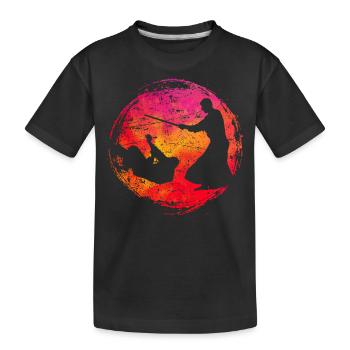 Aikido - Kinder Premium Bio T-Shirt - Schwarz - Vorne