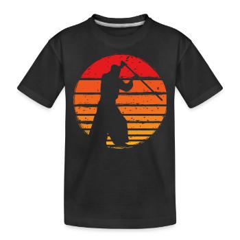 Aïkido - T-shirt bio Premium Enfant - noir - Devant